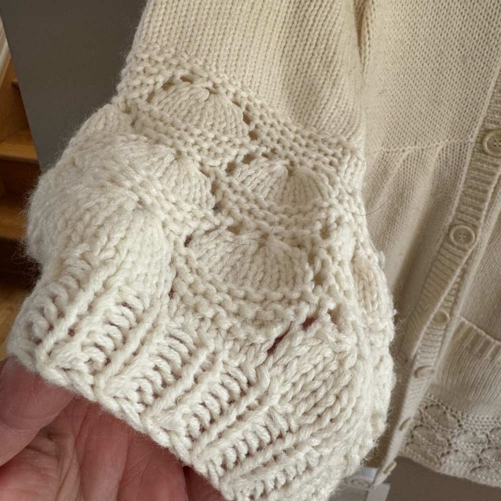H&M Cream Knit Sweater long vest